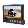 The new cross-border 4-inch high-definition front, interior and rear dashcam features three lenses and three records, with 1080P dual channels at the front and rear Item Picture
